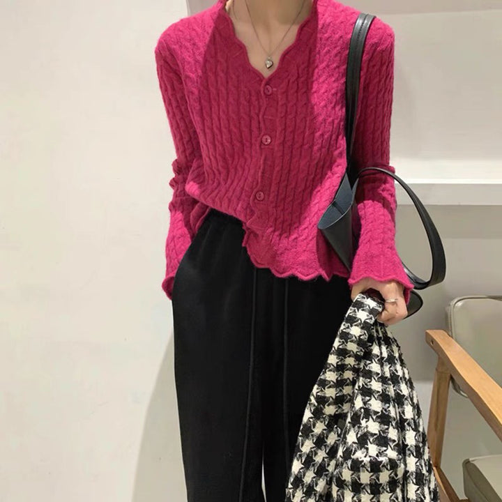 Kvindernes cardigan med struktureret kabelmønster og elegante knapdetaljer Stilla