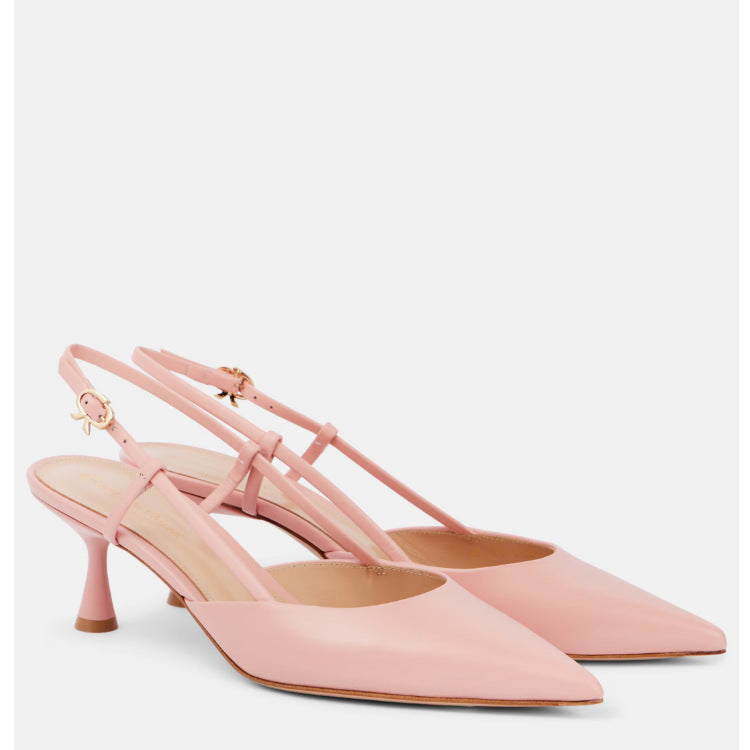 Femme Spids-Tå Slingback Hæle med elegant Rem-Design Stilla