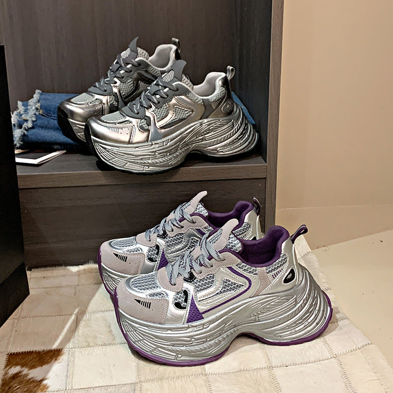 Dame Chunky Sneakers med innovativ dæmpningsteknologi og futuristisk design Stilla