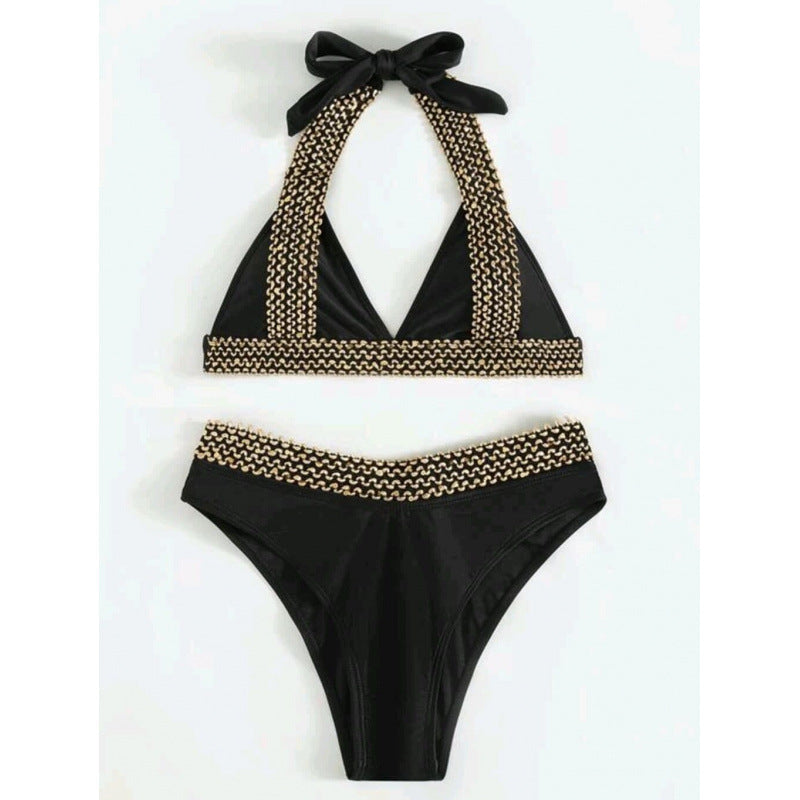 Dame Triangel-Bikini med iøjnefaldende pyntbånd Stilla
