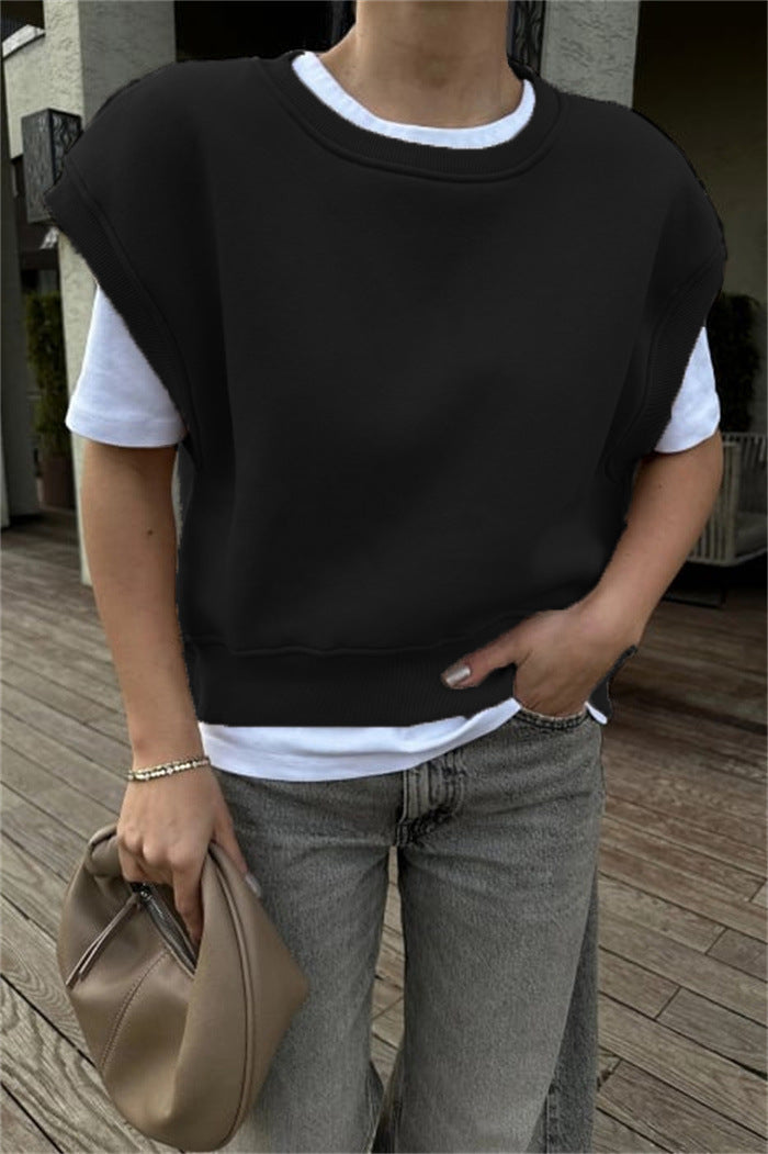 Kvinder casual oversized sweatshirt med brede ærmer og høj talje Skovae