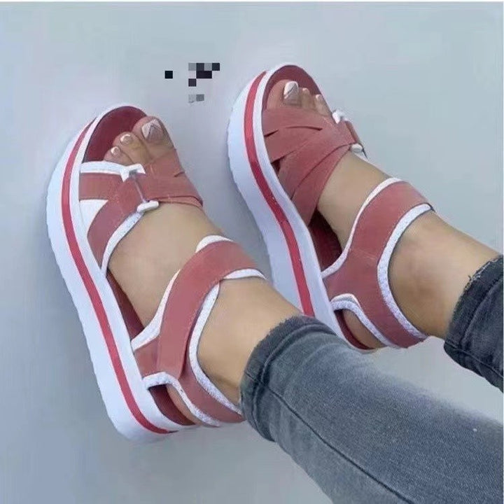 Dame Justerbare Sportive Platform Sandaler Stilla