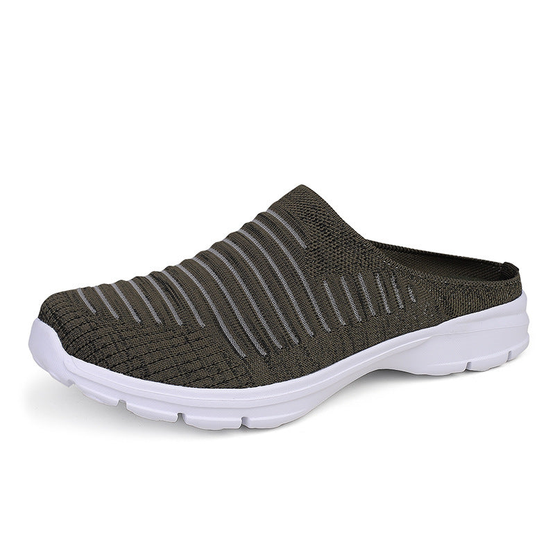 Dame nan strikket slip-on klogs med stødabsorberende EVA-mellemsål og ergonomisk hæl støtte Skovae