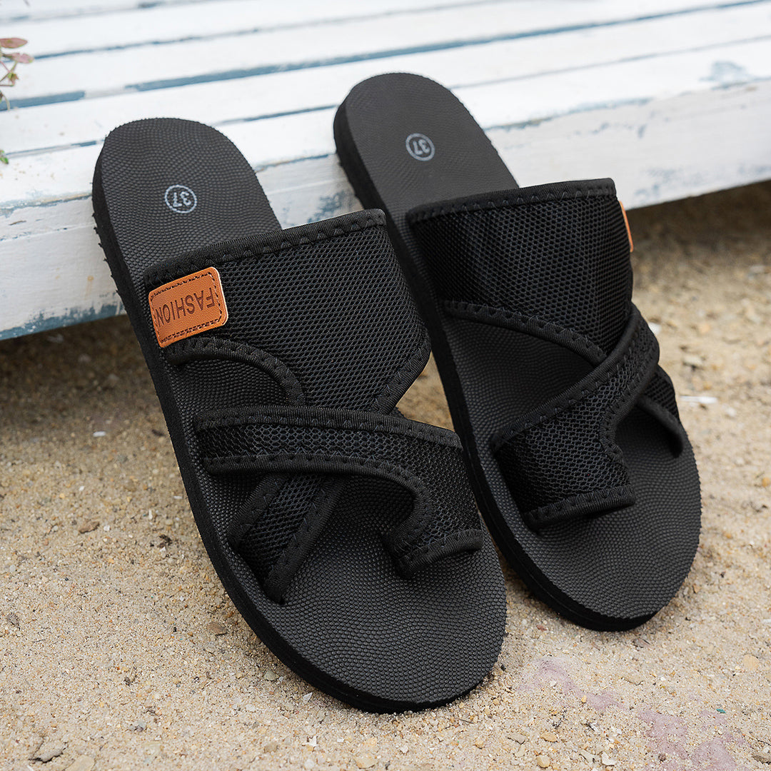 Dame Komfortable Tøfler-sandaler med åndbart mesh-overflade og skridsikker sål Stilla