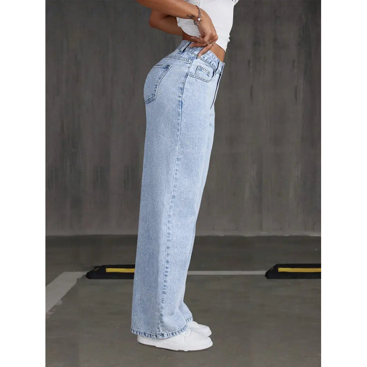 Dame bredde jeans i vintage stil Skovae