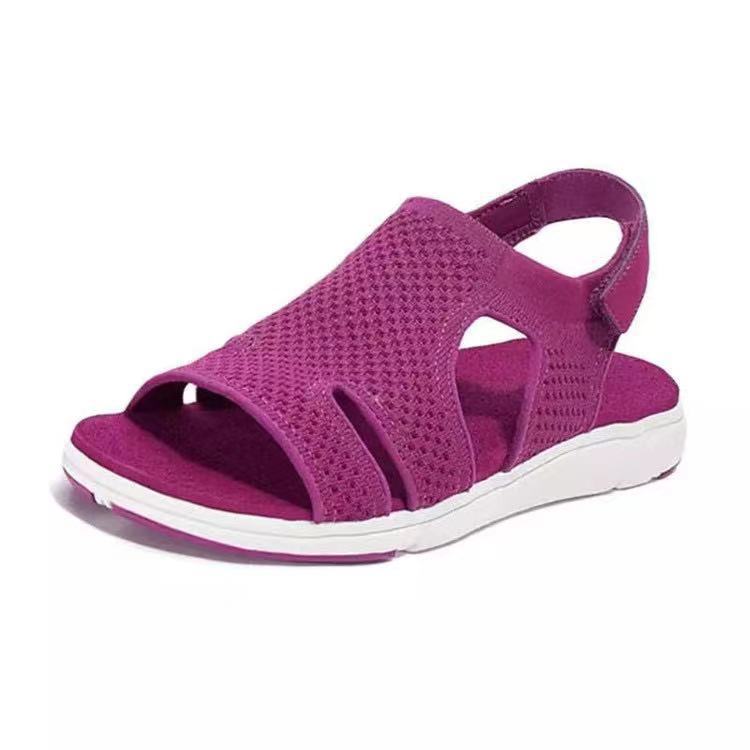 Dame åndbare sandaler med justerbar rem og ergonomisk sål Stilla