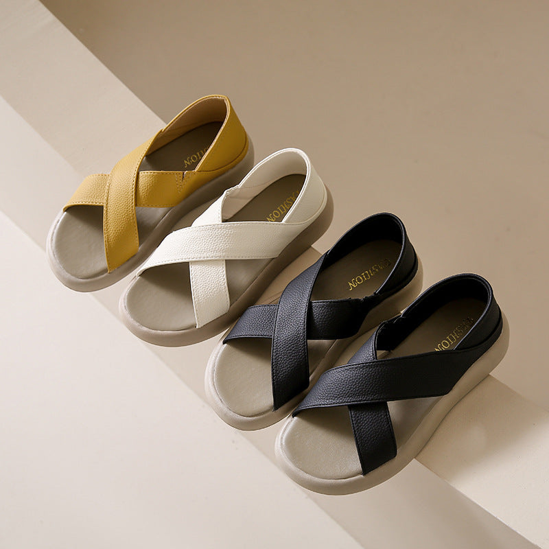 Dame komfortable sandaler med justerbar velcro og ergonomisk fodseng Stilla
