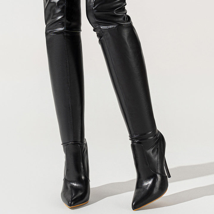 Dame Overknee Støvler med elegant spids Design og høje hæle Stilla