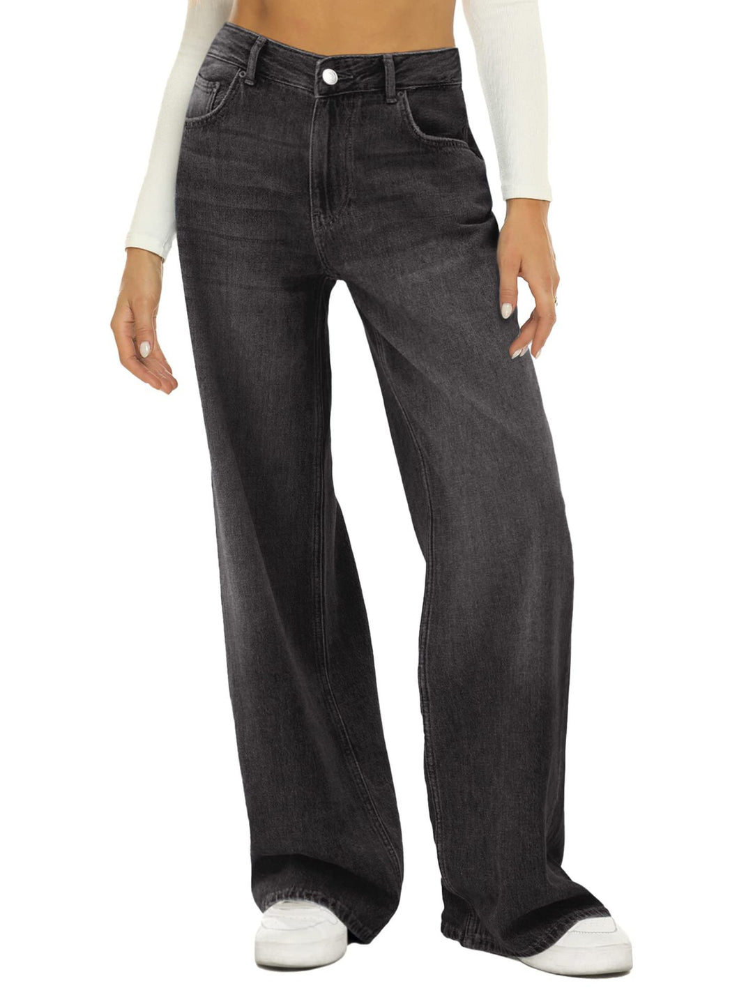Dame afslappede brede jeans i urban stil Skovae