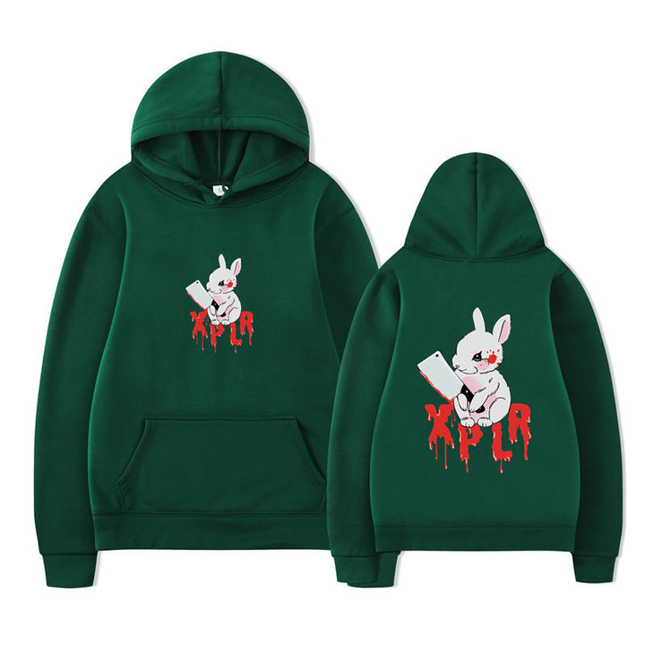 Kvinders hoodie med iøjnefaldende tegneserjemotiv og behagelig pasform Skovae