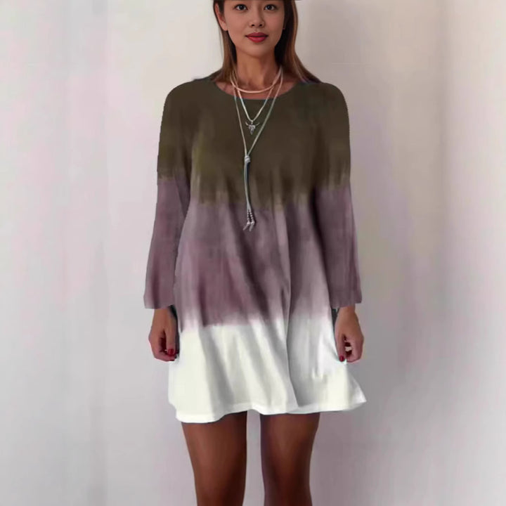 Dame fritidskjole i Dip-Dye design Stilla