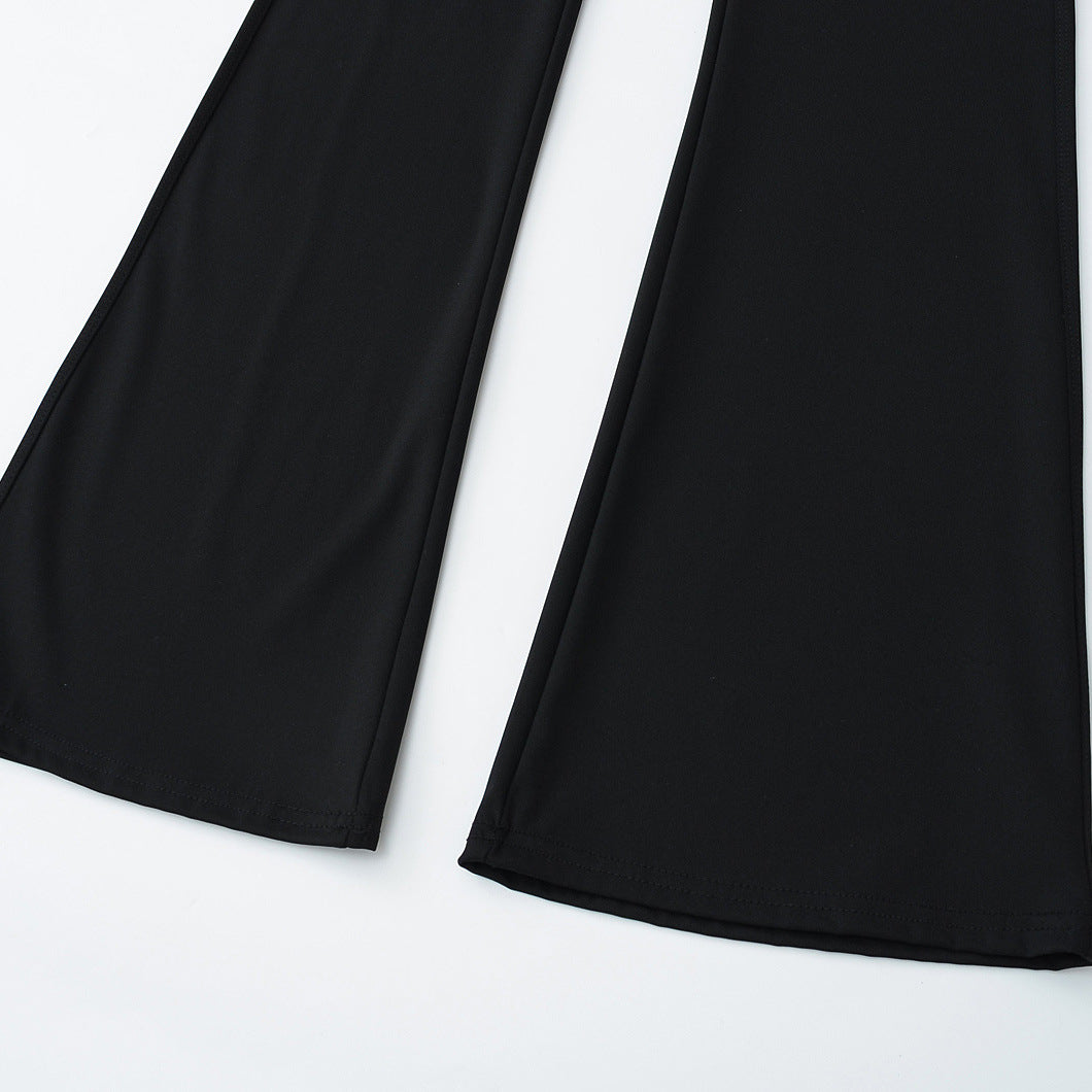 Damer Elegante Flared-Leggings med høj talje og praktiske lommer Stilla