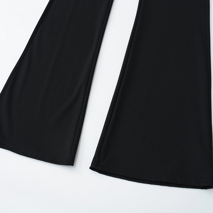 Damer Elegante Flared-Leggings med høj talje og praktiske lommer Stilla