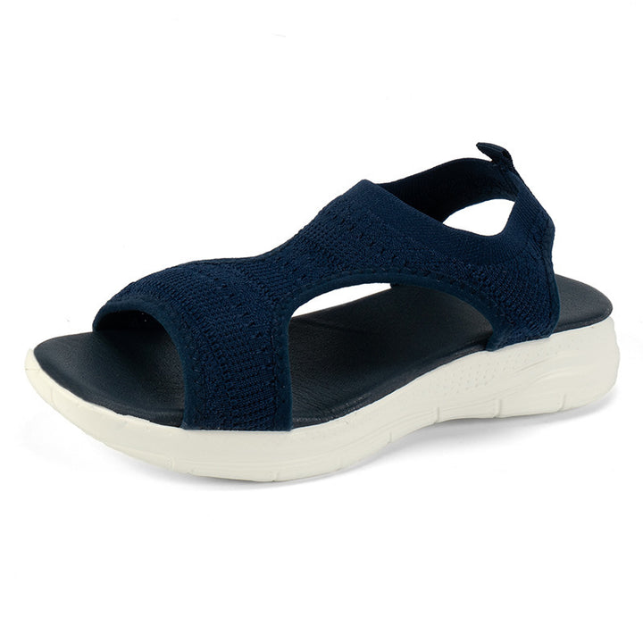 Dame Komfortable Sandaler med åndbart strik-overmateriale og skridsikker sål Stilla