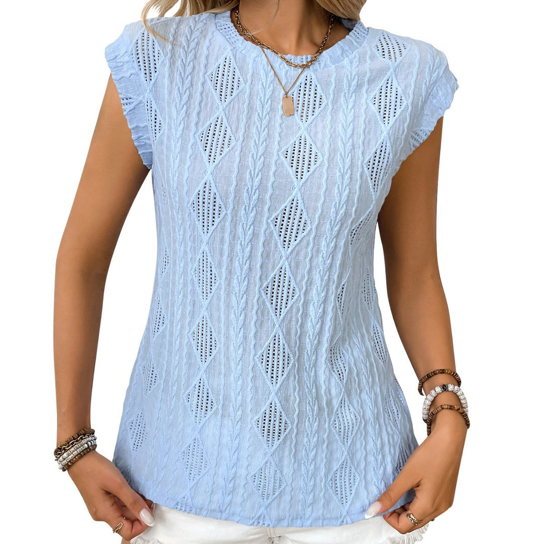 Dame figursyet strikbluse Stilla