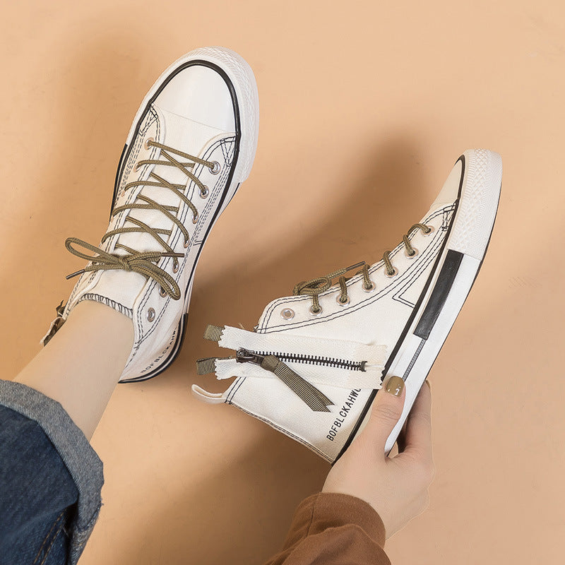 Dame Høje Sneakers med fleksibel lynlås og moderne snit Stilla