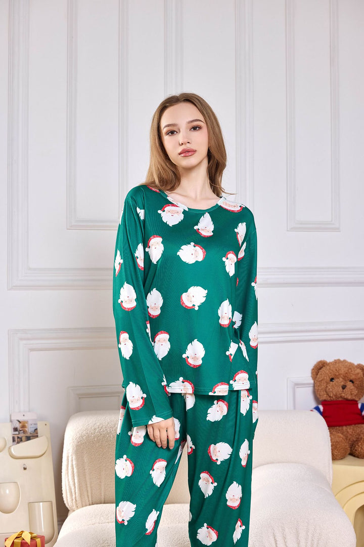 Dame Blødt Pyjamasæt med sødt julesdesign Stilla