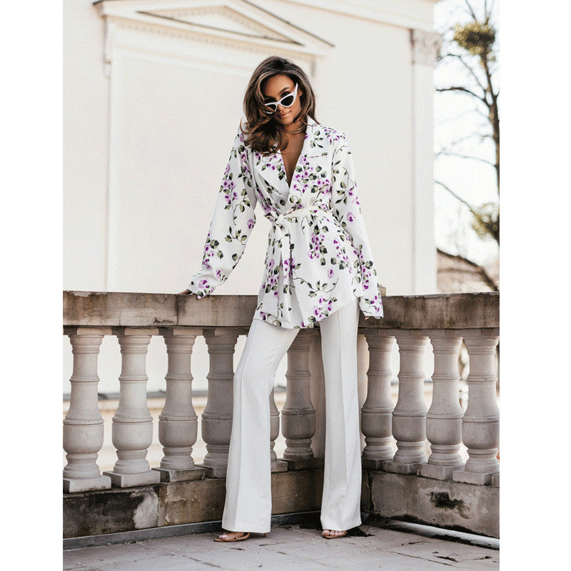 Dame Elegant og stylish Leoprint-blazerjakke Stilla