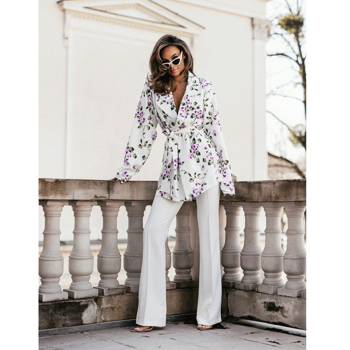 Dame Elegant og stylish Leoprint-blazerjakke Stilla