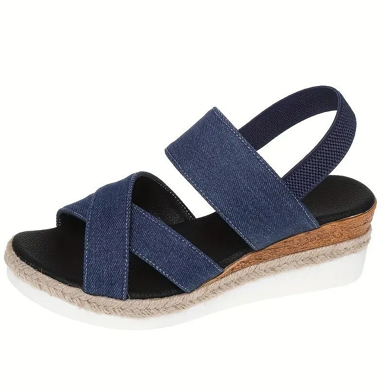 Dame Wedge-sandaler med flettet design og ergonomisk fodseng Stilla