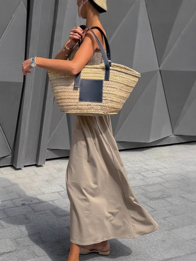 Dame Lang Boho-Strandkjole med uden skulderrem-design og sofistikeret snit Stilla