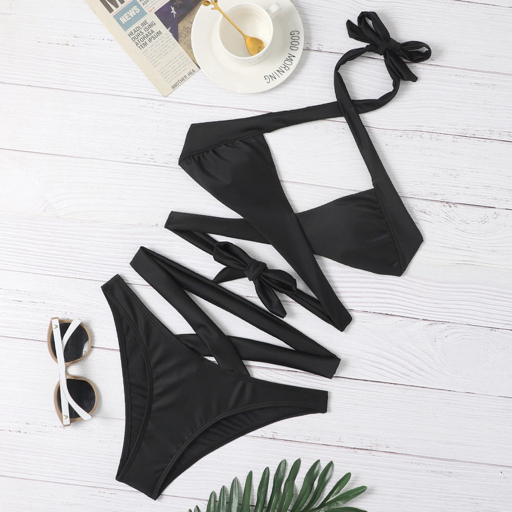 Dame justerbart Tie-Front Bikini-Sæt Stilla