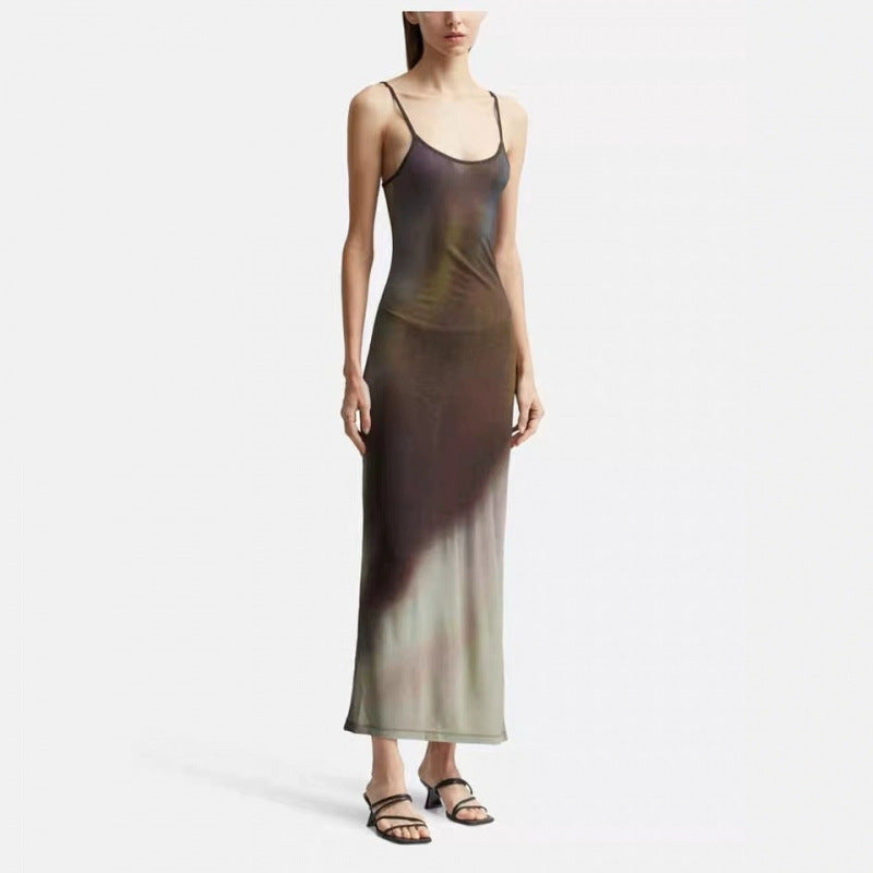 Dame Elegant Maxi Slip Kjole Stilla