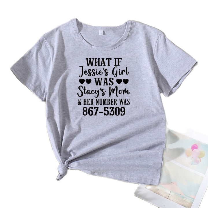 Dame Fritids Humoristisk Grafisk T-shirt Stilla