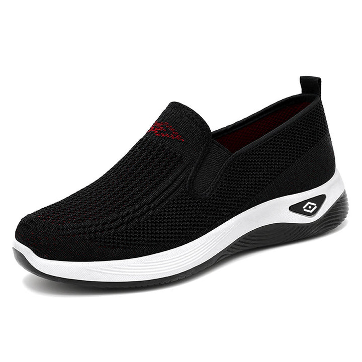 Dame Åndbare Fritidssko med elastisk Slip-On Design og komfortabel Sål Stilla