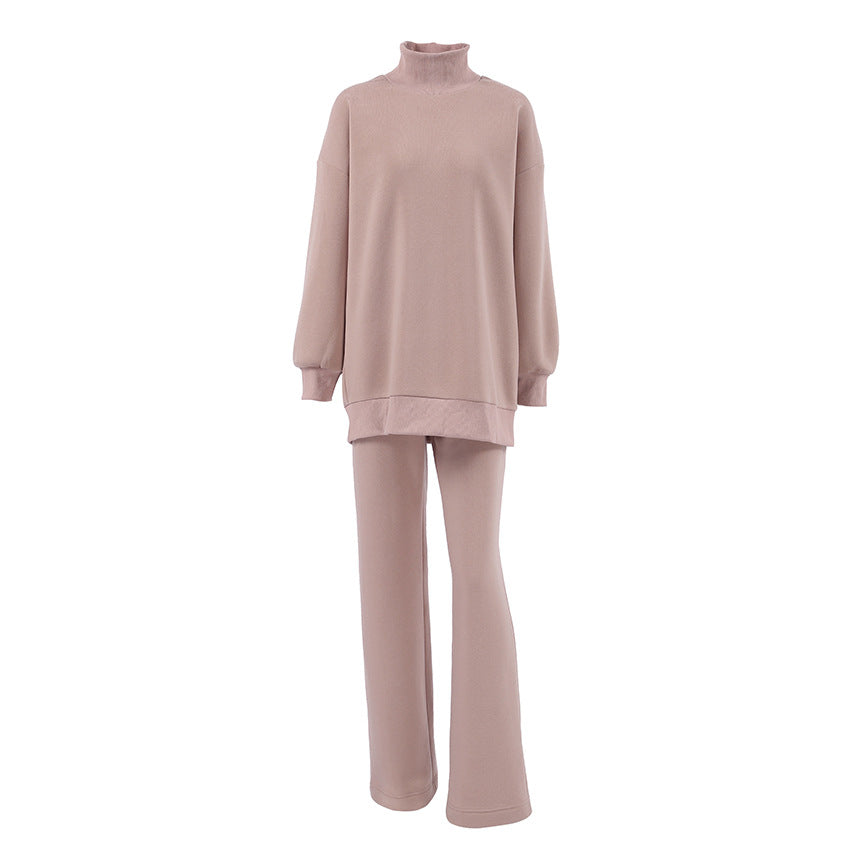 Dame sæt af blød oversized sweater og afslappede palazzo bukser Stilla