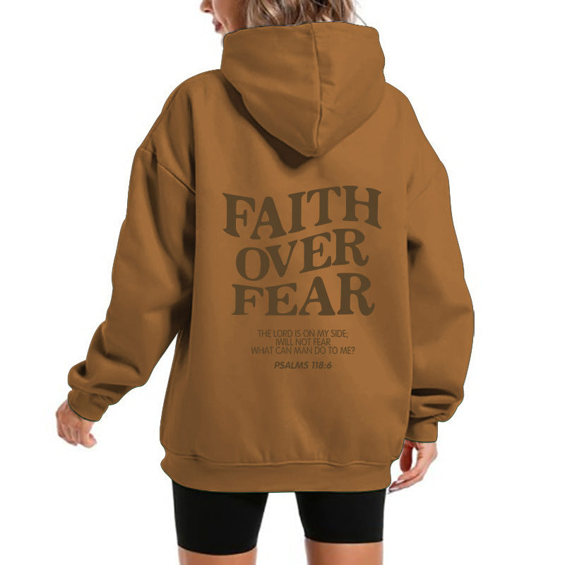 Kvinders hoodie med motiverende tekst og komfortabel pasform Skovae