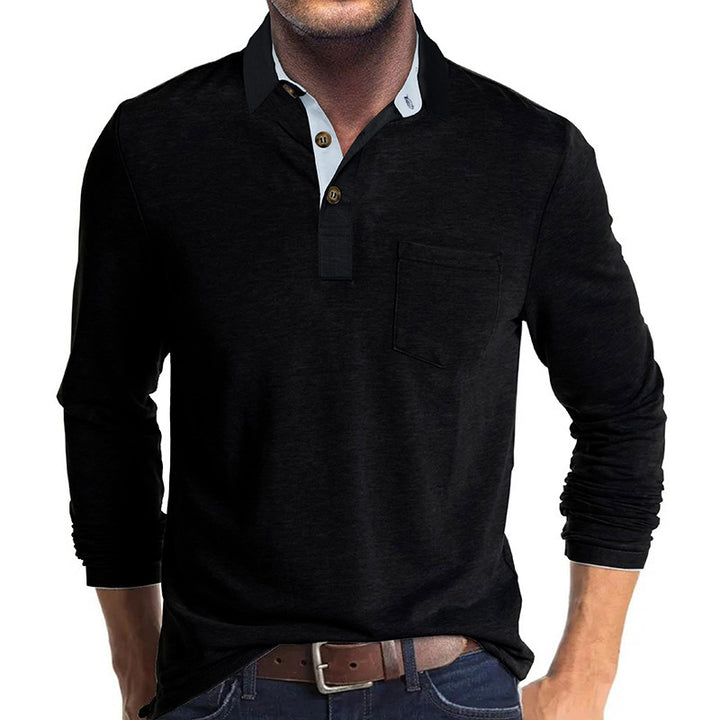 Herrer Langærmet Poloshirt Stilla