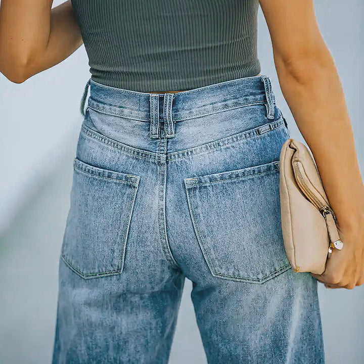 Damer Løs pasform jeans med iøjnefaldende ødelagte detaljer Stilla