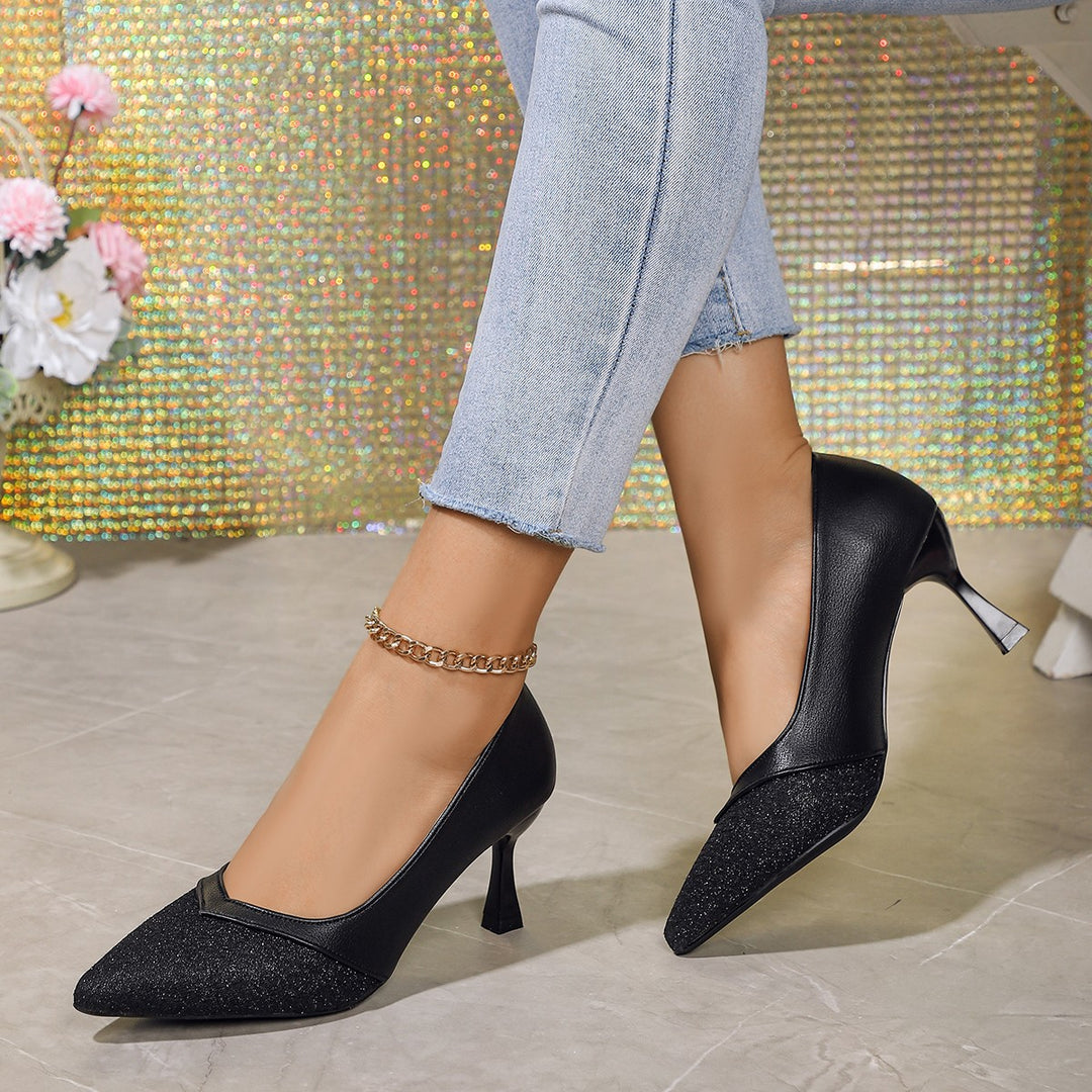 Dame elegante High-Heel Pumps med fint spids-Design Stilla