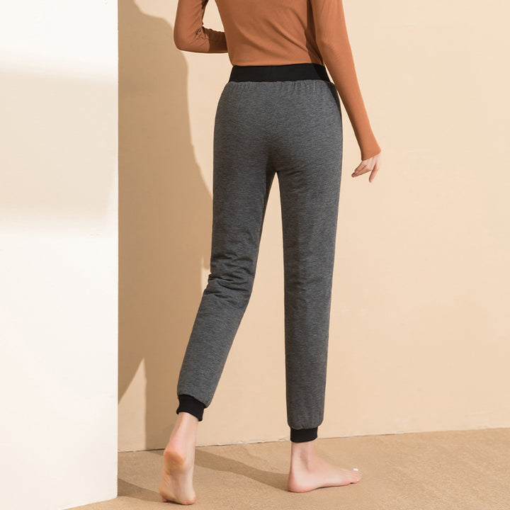 Dame Behagelige Sweatpants med elastisk bund og smal pasform Stilla