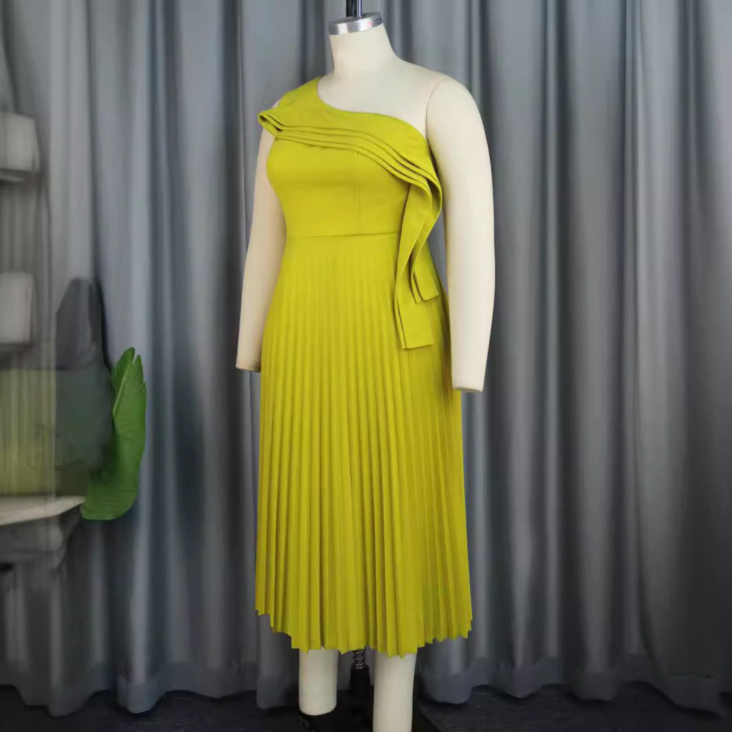 Dame Elegant Wickelkleid med asymmetrisk Ruffle-design Skovae