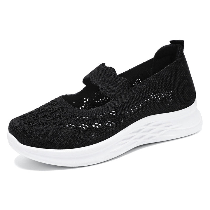 Femme Åndbare Slip-On Mary Jane Sneakers med Komfort Stretch-Overdel Stilla
