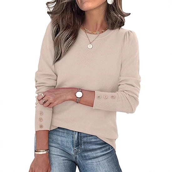 Kvinders afslappede sweater med knapdetaljer Stilla