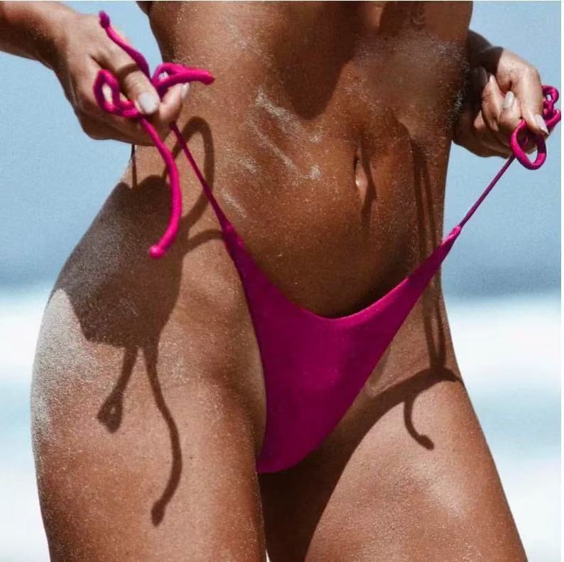 Dame bikini-bukser med ultra-høj skæring og justerbare stropper Skovae