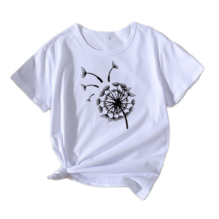 Kvinder Relaxed Fit Løvehud Grafik T-Shirt Stilla