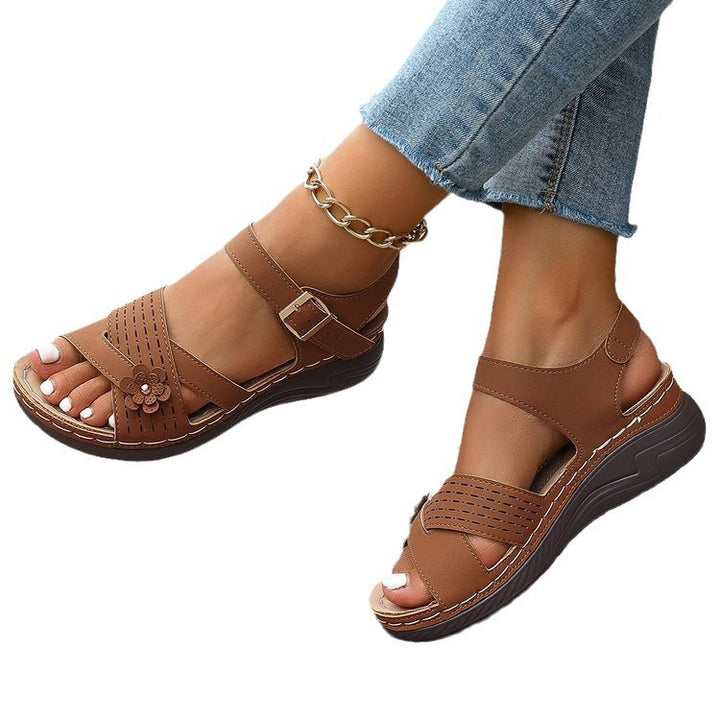 Dame Komfortable Sandaler med moderne Blomsterdesign og ergonomisk Såle Stilla