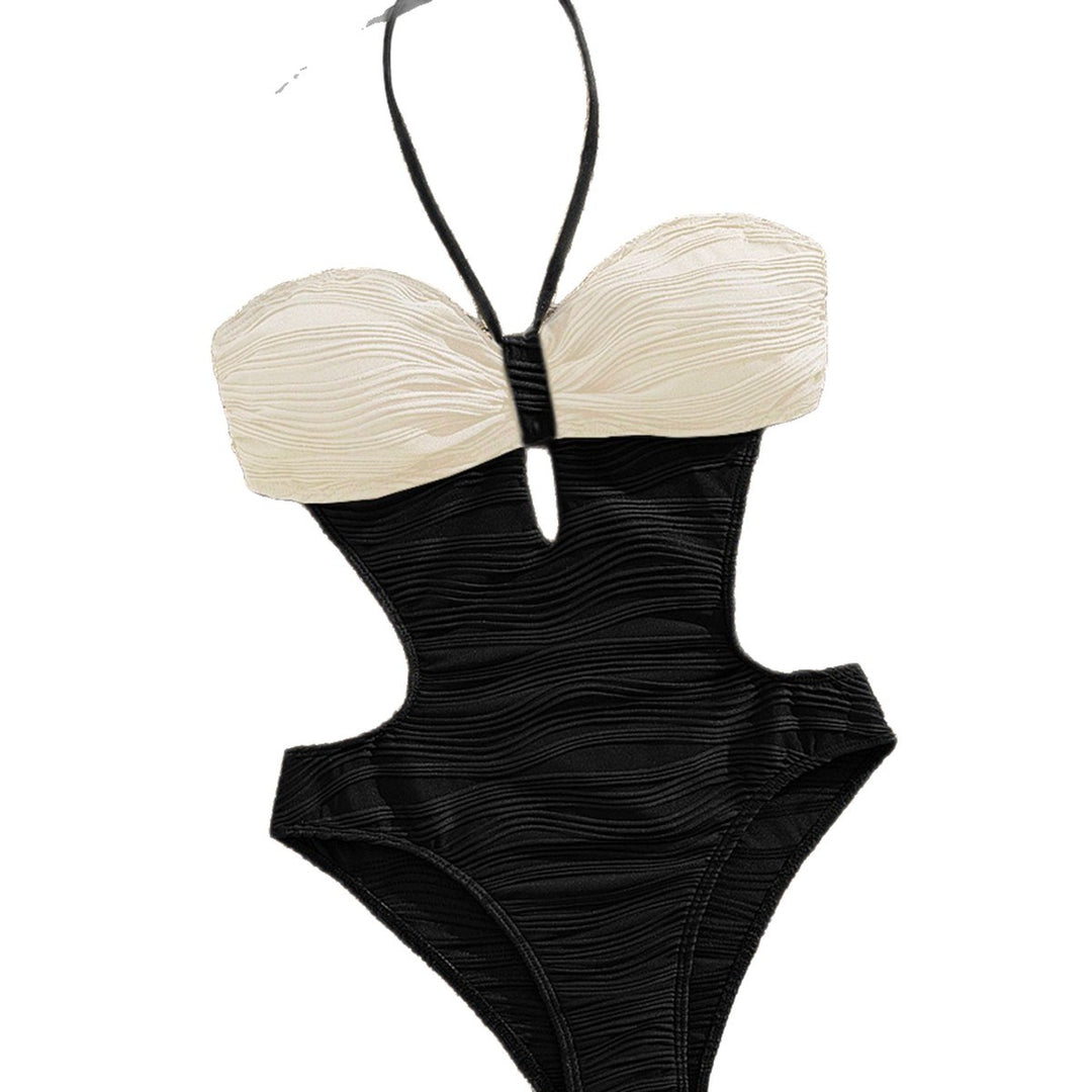 Dame Enkelt Strandoutfit med trendy Rynkning Skovae