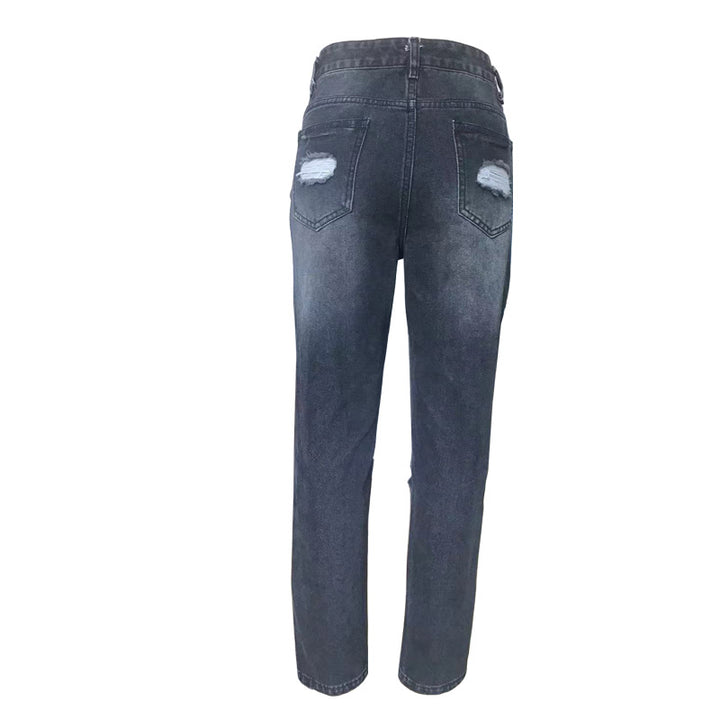 Kvinder Rivet Jeans i moderigtig Urban-stil med høj talje og smal pasform Stilla