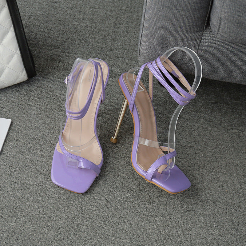 Dame High Heel Sandaler med gennemsigtige remme og elegant fodåbning Stilla