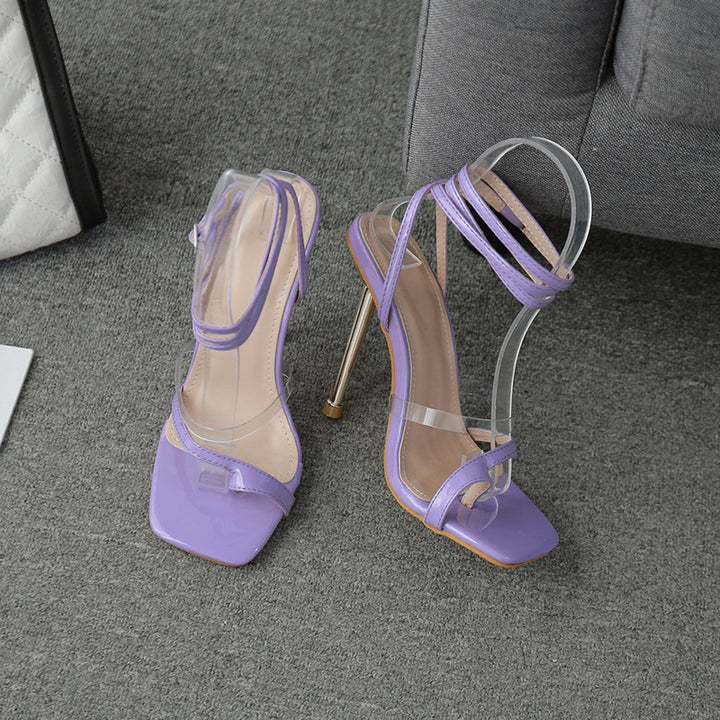 Dame High Heel Sandaler med gennemsigtige remme og elegant fodåbning Stilla