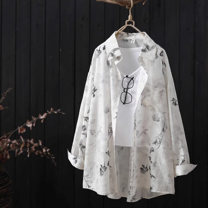Damer let blomster mønster oversized bluse Stilla