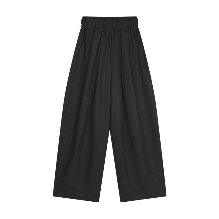 Dame bred stofbuks med elastisk talje og plisserede detaljer Stilla