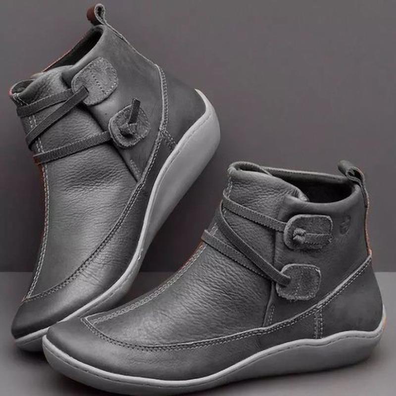 Dame komfortable ankelstøvler med praktisk lukning og slidstærkt overmateriale Stilla
