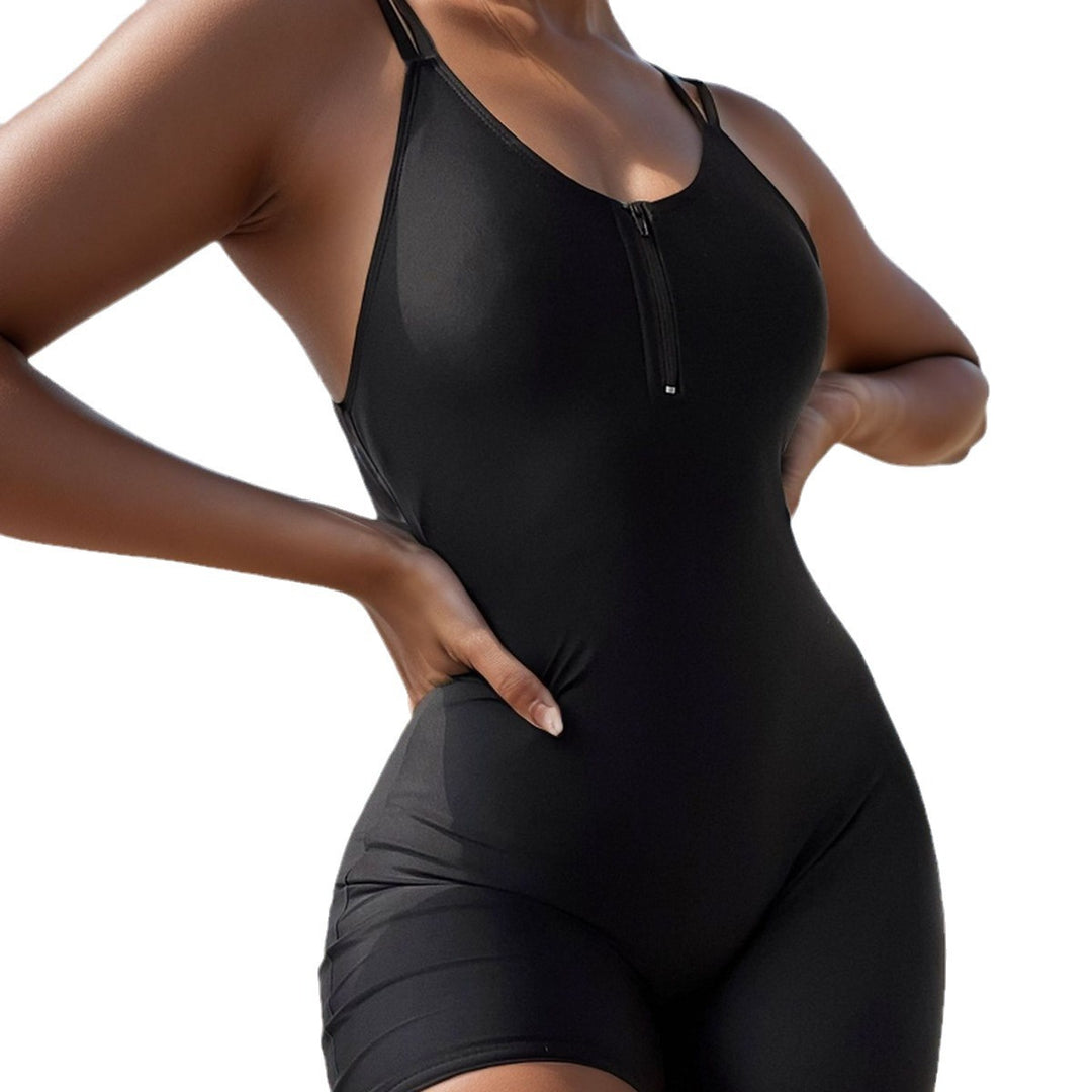 Dame Sporty Jumpsuit med lynlås Skovae