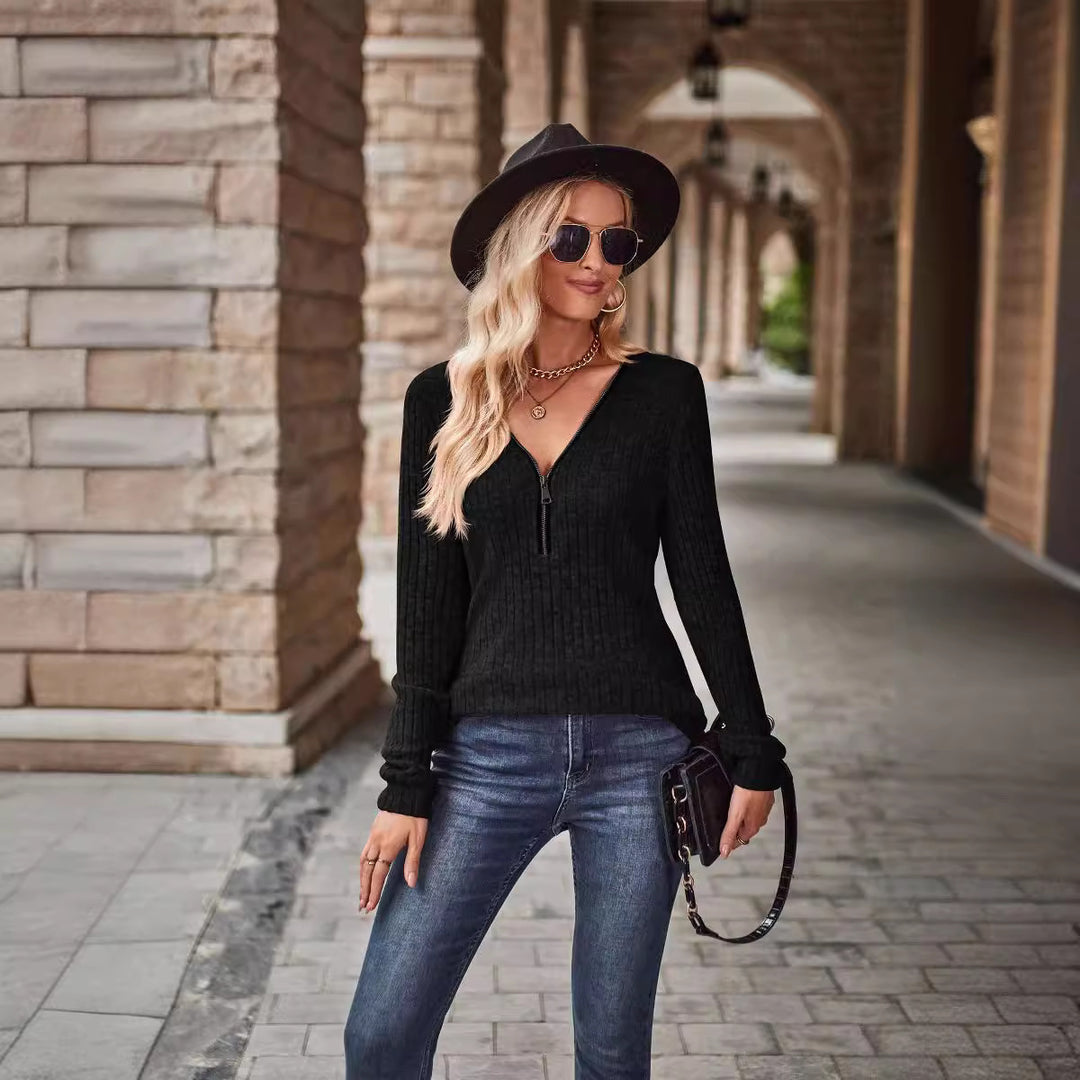 Dame Trendy Strikpullover i afslappet Look Stilla